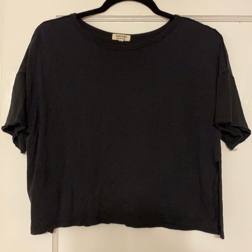 Cropped Black Tee